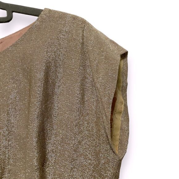 Vintage 60’s Cathy Gray Gold Metallic Dress - Picture 3 of 6